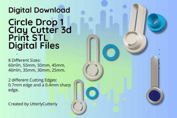 Clay Cutter STL Circle Drop 3D Print File