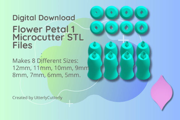 Clay Cutter STL File Flower Petal 1 Micro Cutter: A Versatile Tool for Creative Projects