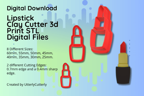Clay Cutter STL File Lipstick: Digital Designs for Custom Creations
