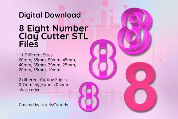 Clay Cutter STL File Number Eight 8: Precision Tools for Modern Makers