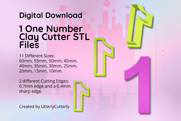 Clay Cutter STL File Number One 1: Digital Design
