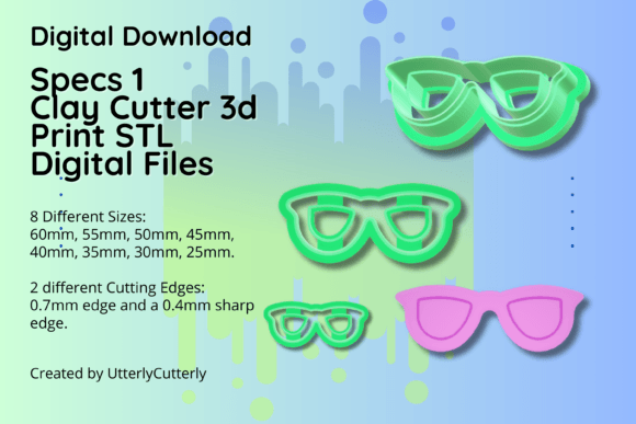 Clay Cutter STL File: Spectacles & Sunglasses