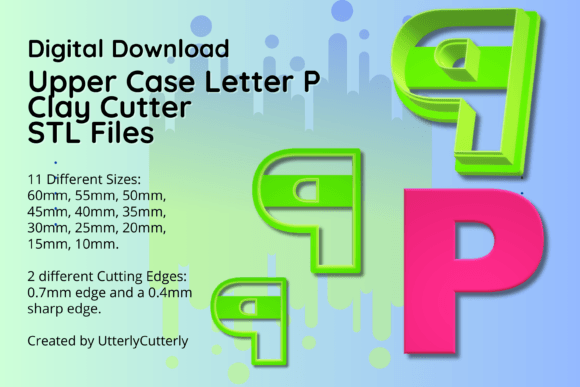 Clay Cutter STL File Upper Case Letter P: A Versatile Tool for Creative Projects