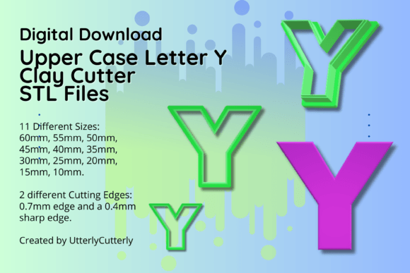 Clay Cutter STL File Upper Case Letter Y: A Versatile Tool for Creative Projects