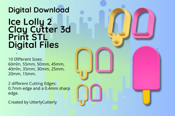 Designing Summer Creations with the Clay Cutter STL File Ice Lolly 2