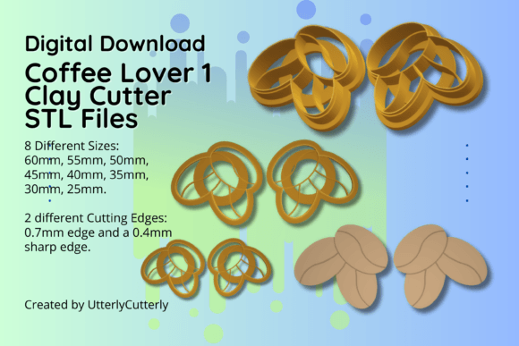 Discover the Perfect Coffee Lover's Gift: Clay Cutter STL File Coffee Lover 1