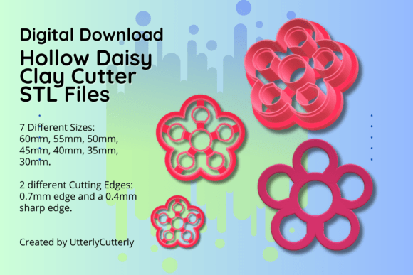 Discover the Versatility of the Summer Daisy Hollow Clay Cutter STL File