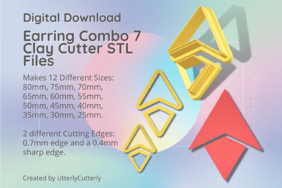 Earring Combo 7 Clay Cutter - Earring STL: A Versatile Tool for Creative Projects