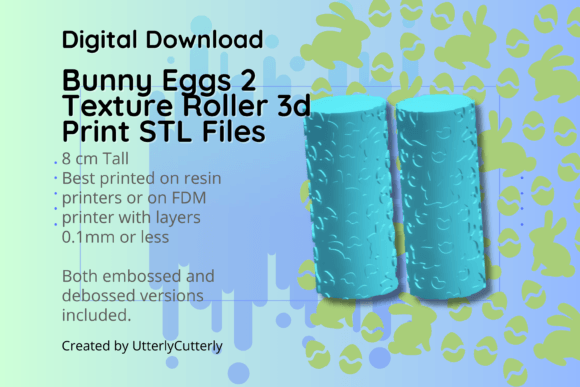 Easter Bunny Egg 2 Texture Roller, Digital