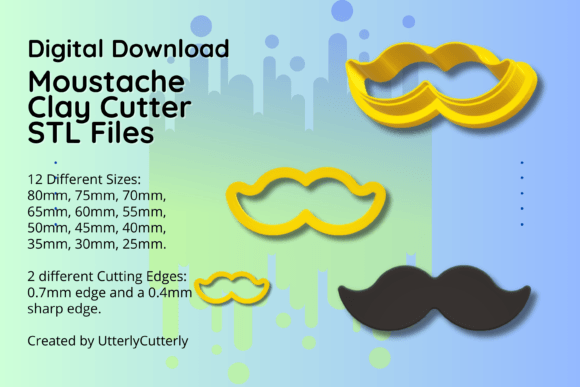 Embrace Creativity with the Versatile Clay Cutter STL File Moustache