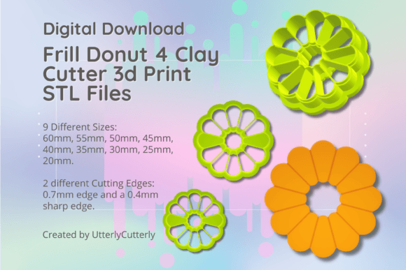 Enhance Your Designs with Clay Cutter STL File Frill Donut 4