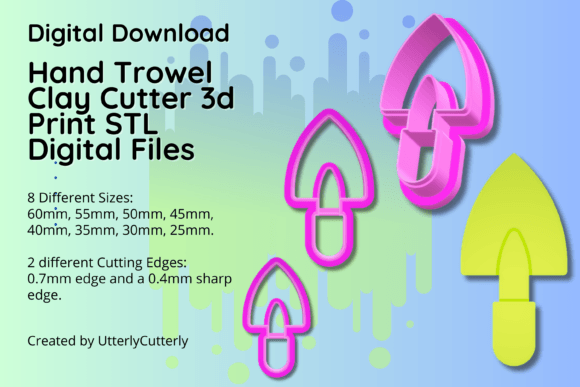 Explore Versatile Gardening and Crafting with Hand Trowel Clay Cutter STL Files