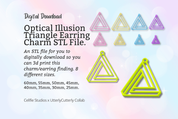 Exploring the Optical Illusion Triangle Earring Charm: A Versatile 3D Printing Project
