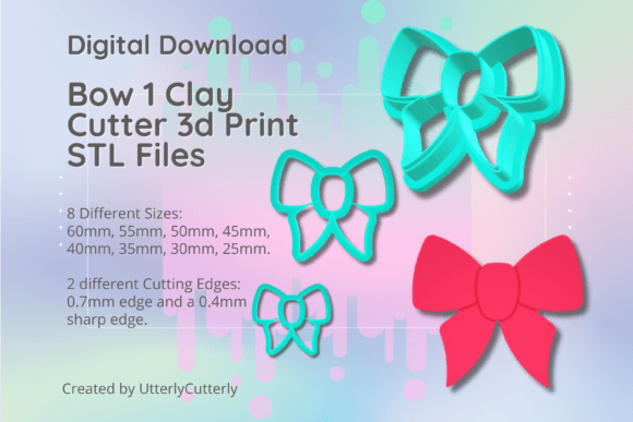 Exploring the Versatility of Clay Cutter STL File Bow 1- Earring Digital