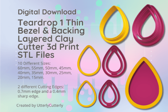 Exploring the Versatility of Clay Cutter STL File Teardrop Bezel Backing