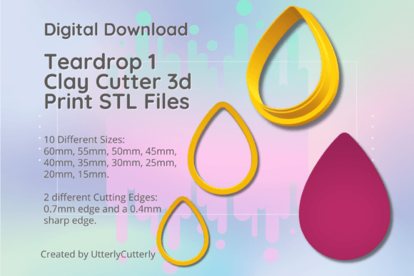 Exploring the Versatility of the Clay Cutter STL File Teardrop 1- Classic