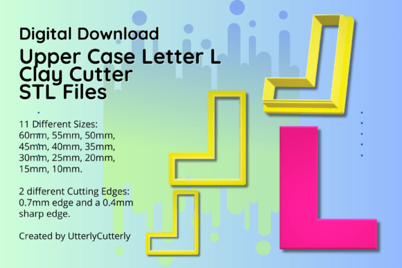 Exploring the Versatility of the Clay Cutter STL File Upper Case Letter L
