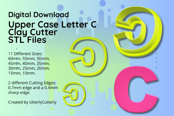Exploring the Versatility of the Clay Cutter STL File Upper Case Letter C