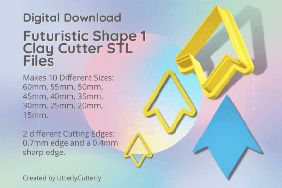Futuristic Shape 1 Clay Cutter - Earring