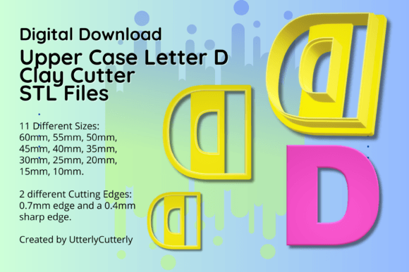 Mastering the Art of Crafting with Clay Cutter STL File Upper Case Letter D