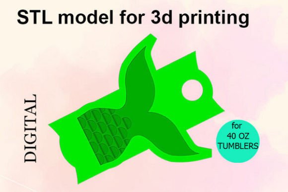 Mermaid Tail 40 OZ Tumbler STL File: Merging Digital Fabrication with Personalized Lifestyle Trends
