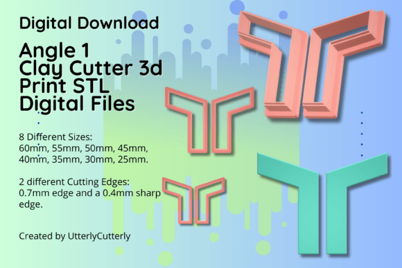 Modern Angle 1 Clay Cutter STL File Bundle