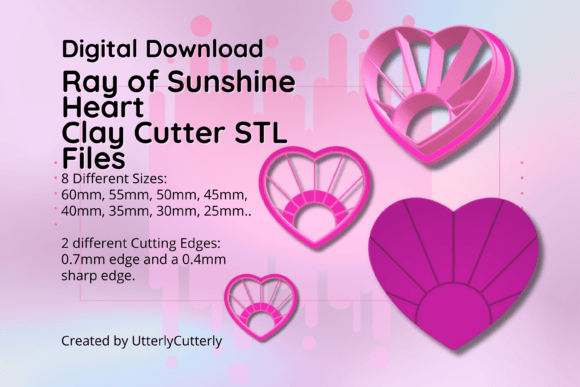 Ray of Sunshine Heart Sun Clay Cutter: A Versatile Tool for Creative Expression