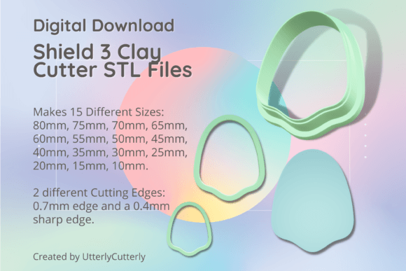 Shield 3 Clay Cutter - Earring STL Digital: A Versatile Tool for Creative Projects