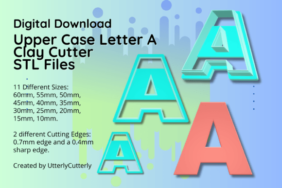 Unlock Creativity with the Upper Case Letter A Clay Cutter STL File