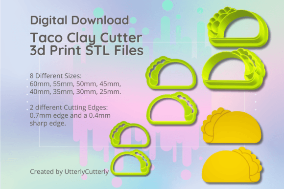 Unlocking Creativity with Clay Cutter STL File Taco - Earring Digital Files