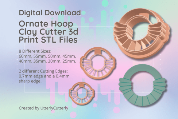 Unlocking Creativity with the Clay Cutter STL File Ornate Hoop-Earrings