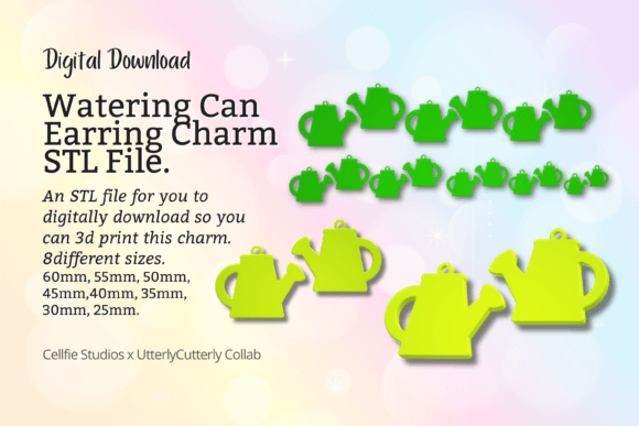 Watering Can Charm STL: Digital Design Asset